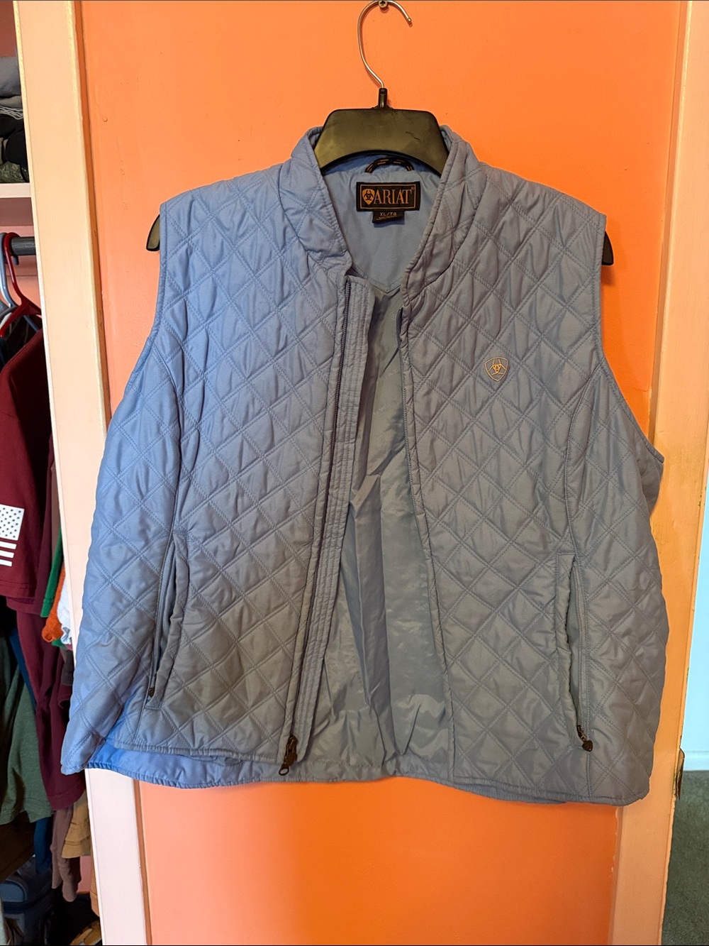 Ariat Powder Blue Diamond-Quilt Vest